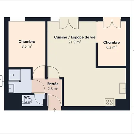 Proche Du Port Olona - 4 Pers Apartamento *